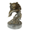 Animal Bronce Escultura Oso Cabeza Decoración Latón Estatua Tpy-649